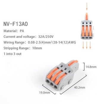 NVF12 Kabel Schnellverbinder 1 zu 2 polig Daten