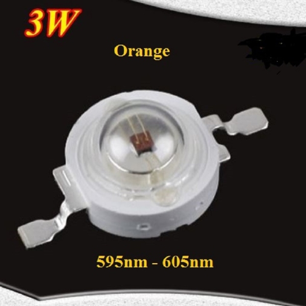 3W LED Chip Orange 595nm 605nm