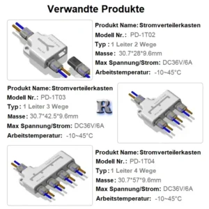 LED Kabel Verteiler Box Daten