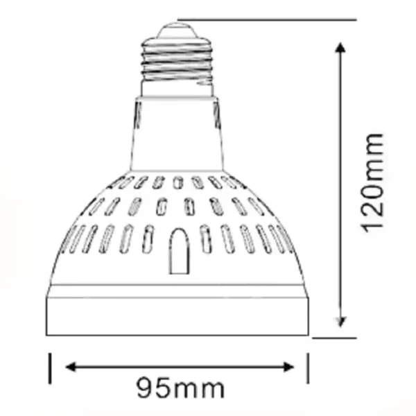 40w led grow light pflanzen lampe 3000k vollspektrum wachstum und bluete masse