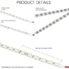 LED Strip Warmweiss 24V Band SMD 5050 60leds/m – Bild 6