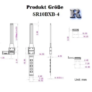 LED Steckverbinder 4 PIN 10mm Streifen Datenblatt Masse