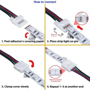 LED Strip Verbinder 4 PIN 10mm Streifen