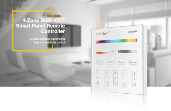 mi light t4 led rgbcct touch panel controller 4 zone 2 4g wandschalter wireless