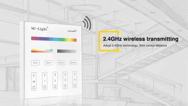 mi light t4 led rgbcct touch panel controller 4 zone 2 4g wandschalter wireless control