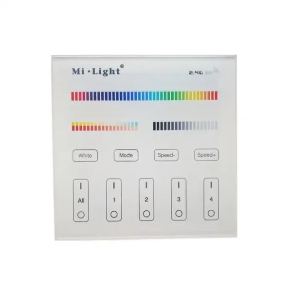 miboxer t4 led rgb cct touch panel controller 4 zone smart 2 4ghz remote wandschalter