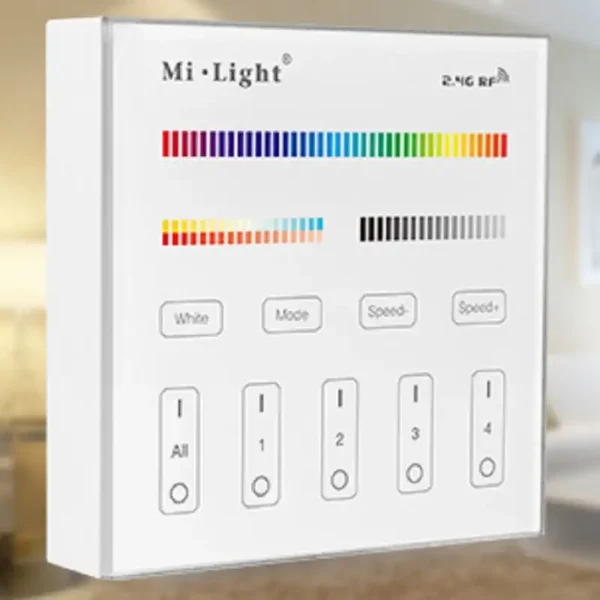 mi light b4 touch panel rgb cct 4 zone funk wandschalter kabellos 2 4g