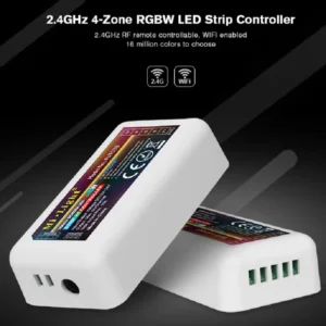 LED RGBW Strip Controller 4 Zone 2.4G WIFI APP