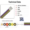 1-100m LED Kabel 2/3/4/5/6 adrig 22-AWG Litzenkabel 0,32mm² Litzendraht – Bild 6