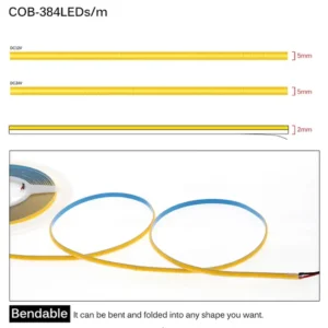 LED COB Streifen 12V Warmweiss