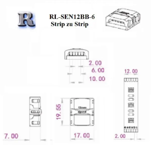 LED Schnell Verbinder Strip zu Strip an Kabel Stecker 2 4 5 6 PIN – Bild 13