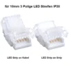 LED Verbinder 5 polig Strip zu Strip Eckverbinder Streifen an Kabel Stecker – Bild 3