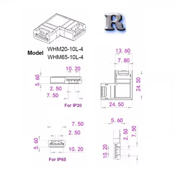 led strip eck verbinder 4 polig 10 mm streifen smd