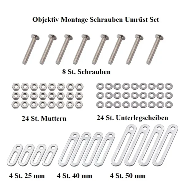 Projektor Objektiv Verbindungsplatten Set