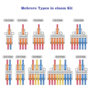 Anschlussklemmen 1/2/3 Pin Input Elektro Kabel