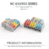 NC Serie Kabelklemmen mit Hebel 2-3 Pin Push-In 4/6/9 Polig Anschlussklemme