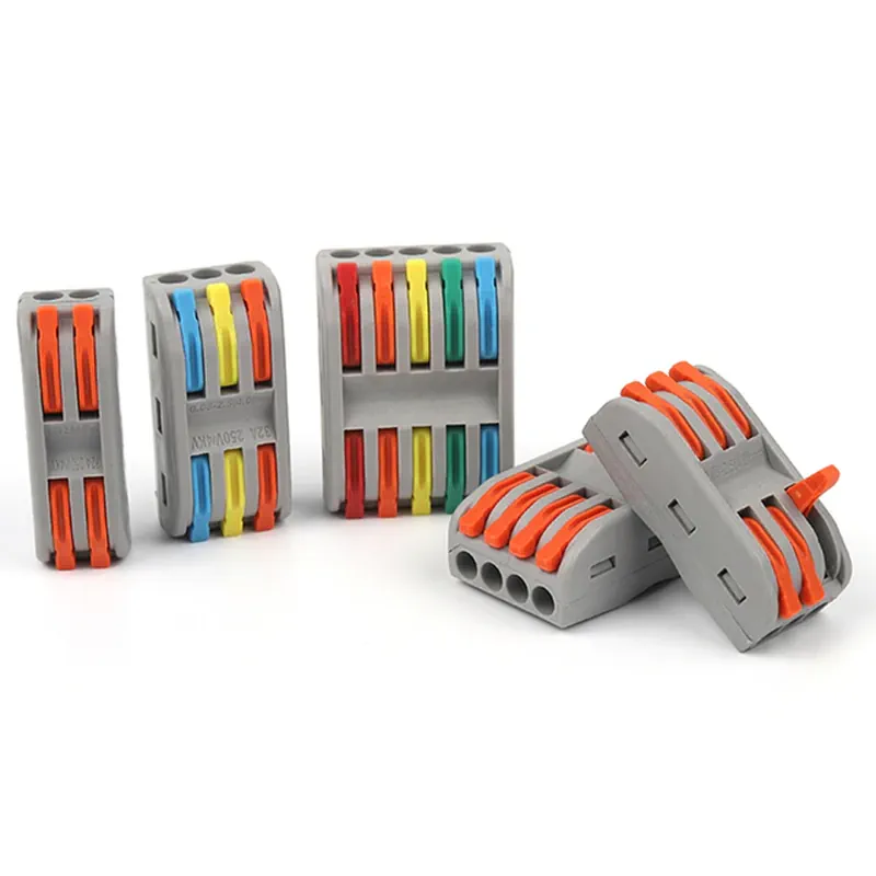 Produktbild von 90x Lüsterklemmen-Set – 2/3/4/5-polig, Steckbar, 32A/250V, Für Flexible & Feste Drähte, PA66