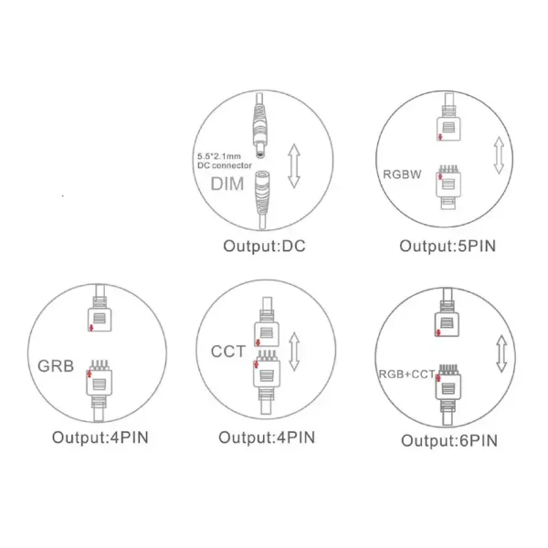 anschliessen masse 2 4g mini fernbedienung mit streifen strip controller kabellos