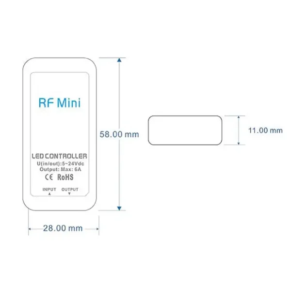 masse controller 2 4g mini fernbedienung mit streifen strip controller kabellos