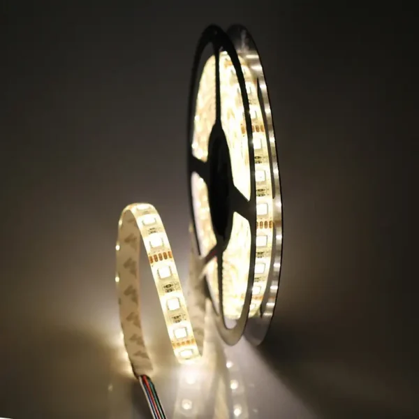 24v rgbw warmweiss led strip streifen 4in1 leds smd 5050 dimmbar selbstklebend