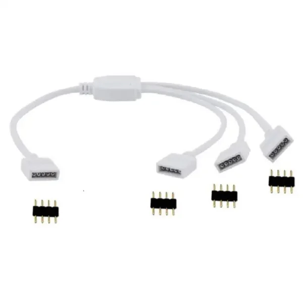 4-PIN LED Y-Kabel 3 RGB Streifen Anschluss