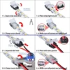 2 PIN Kabel an Streifen Verbinder anwenden