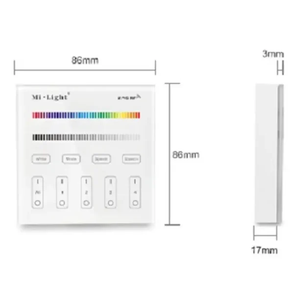 MiLight B3 LED RGBW Touch Panel 4 Zone
