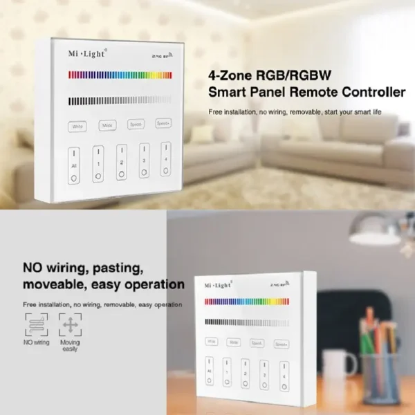 led touch panel wifi 4 zone milight t3 rgb rgbw miboxer 1