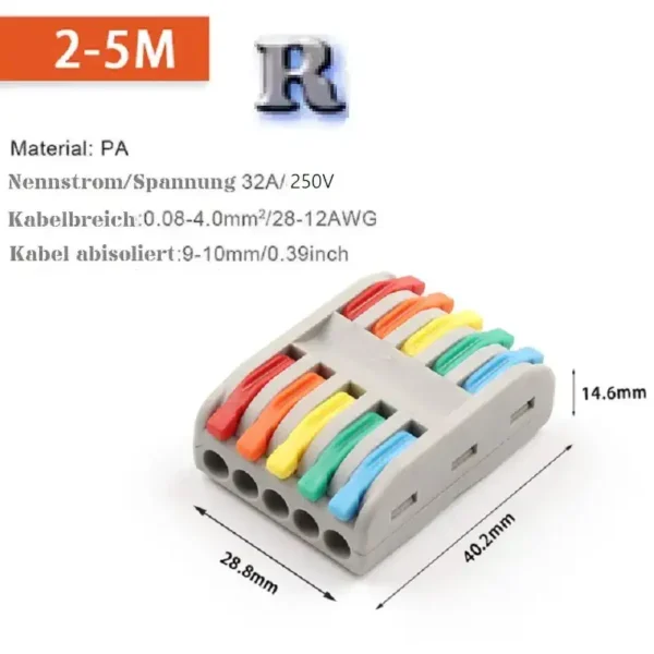 2-5M Verbindungsklemmen 5 polig Daten