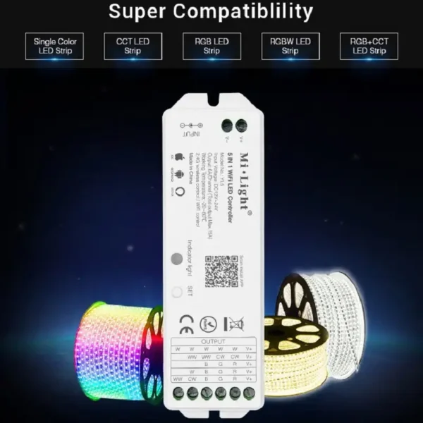 Miboxer 5in1 LED Controller RGB+CCT Strip 2.4G WiFi – Bild 3