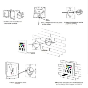 LED RGBW WIFI Wandschalter 2.4G Einbau