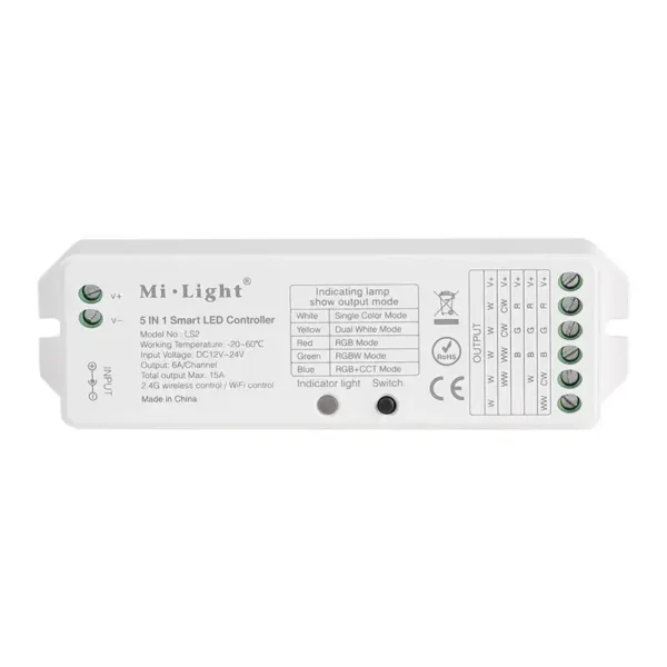 milight ls2 5in1 led strip controller 5 kanal rgb cct band