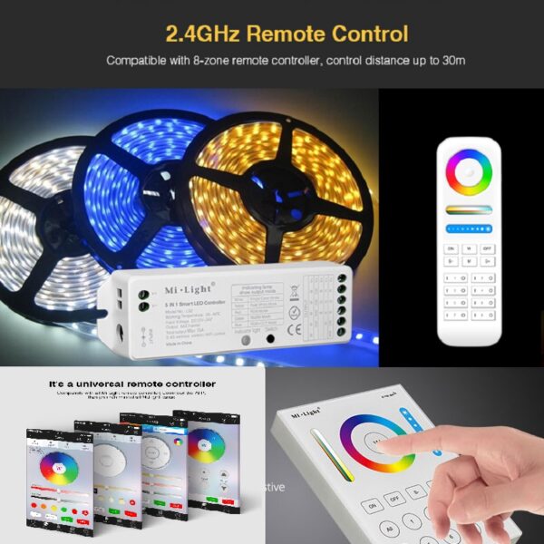 LED Strip Controller LS2 5in1 RGB+CCT Streifen 2.4G Dimmer MiBoxer MiLight