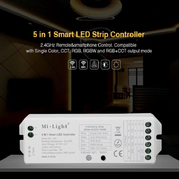 LED Strip Controller LS2 5in1 RGB+CCT Streifen 2.4G Dimmer MiBoxer MiLight