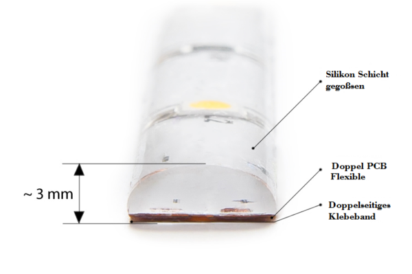 24V LED Streifen Kaltweiss 6500K SMD 5050 IP65 Wasserdicht 300 Leds dimmbar